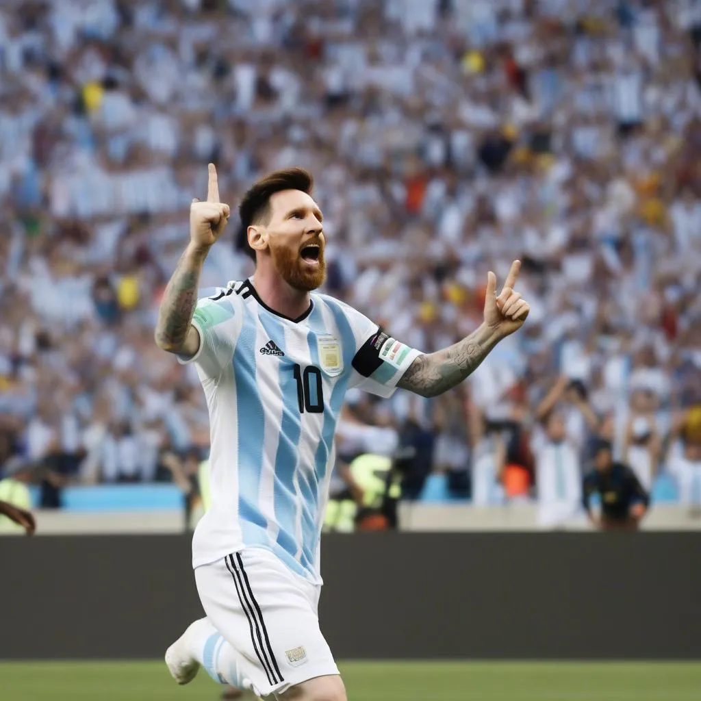 Messi ghi bàn cho Argentina