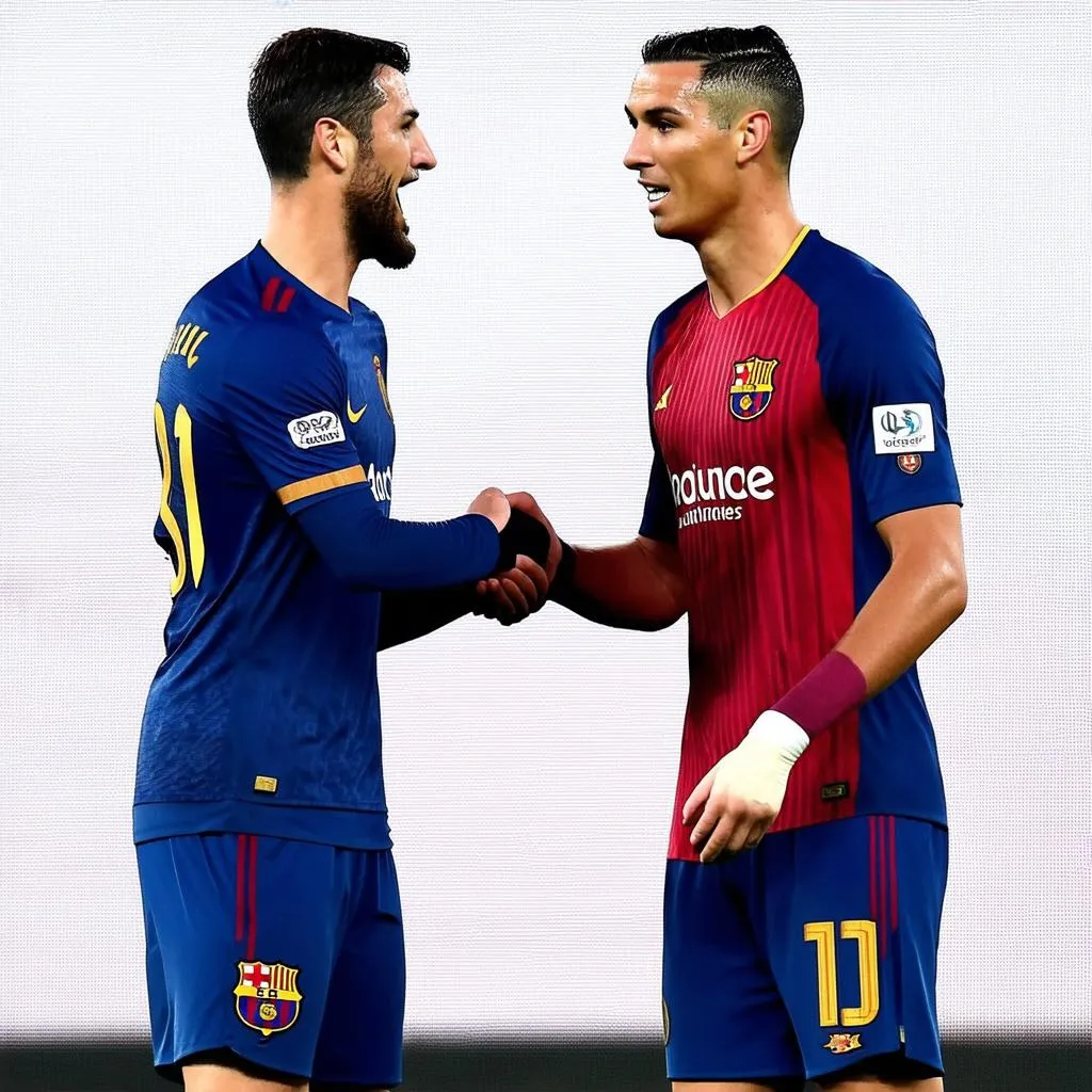 Messi và Ronaldo bắt tay