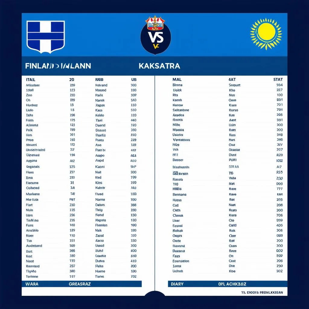 Lịch thi đấu Phần Lan vs Kazakhstan