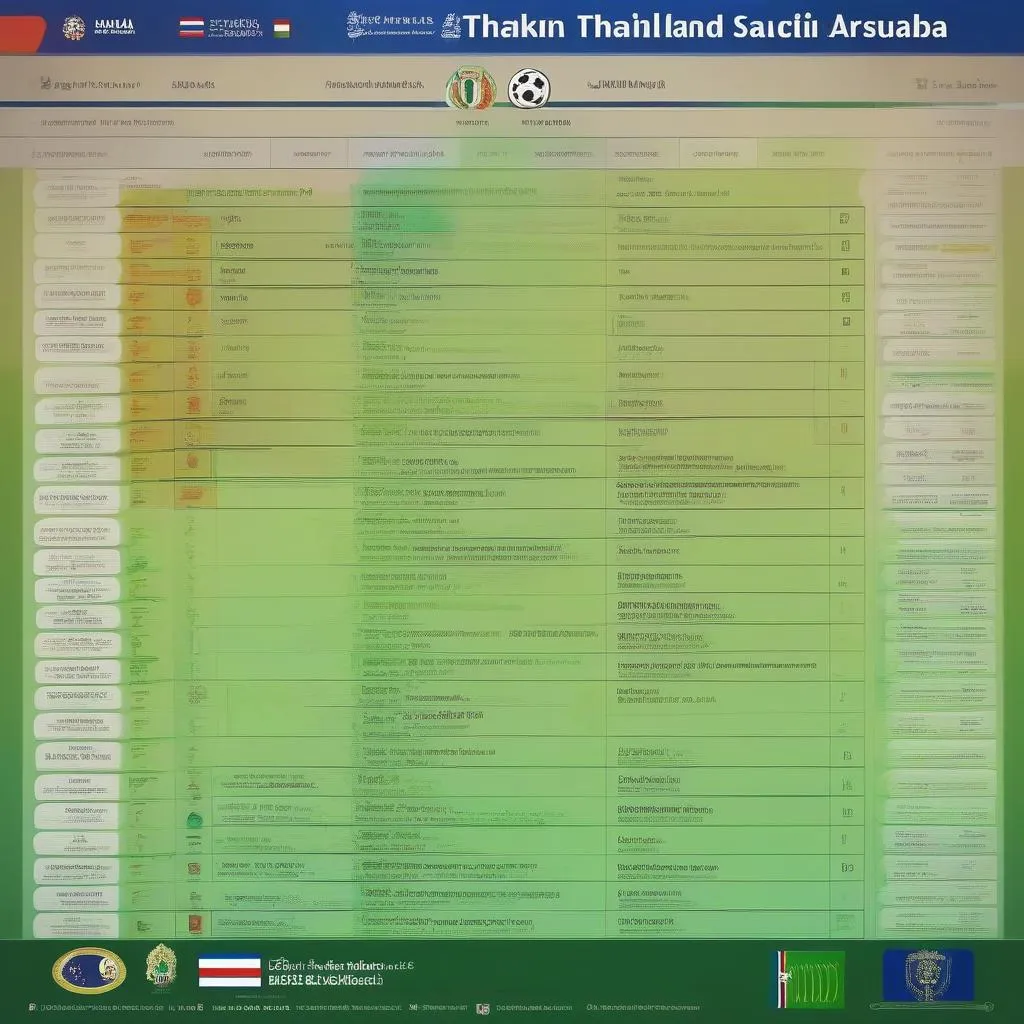 Lịch thi đấu Thái Lan vs Ả Rập