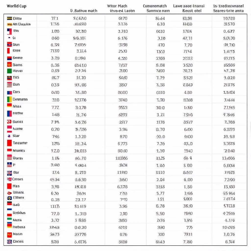 Tỷ Lệ Cược World Cup