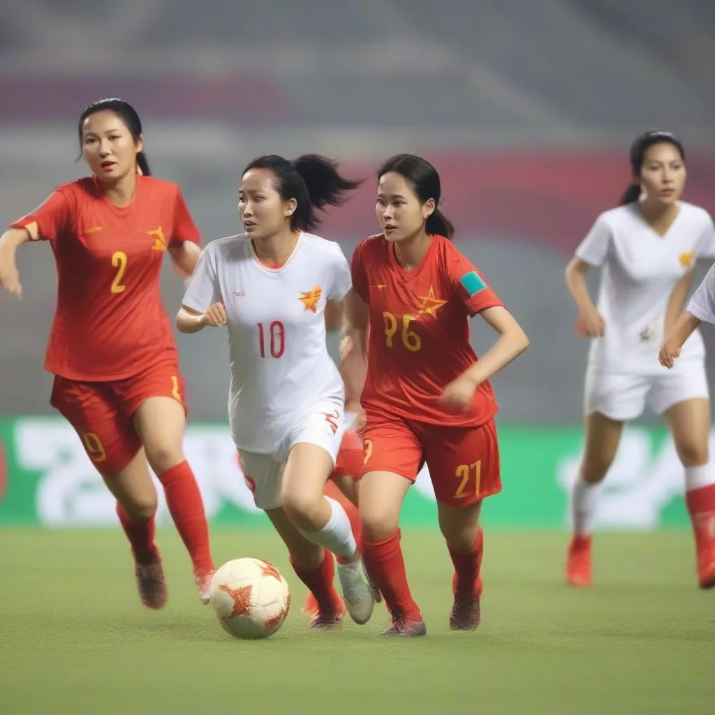 Trận đấu bóng đá nữ Việt Nam Asiad 2018