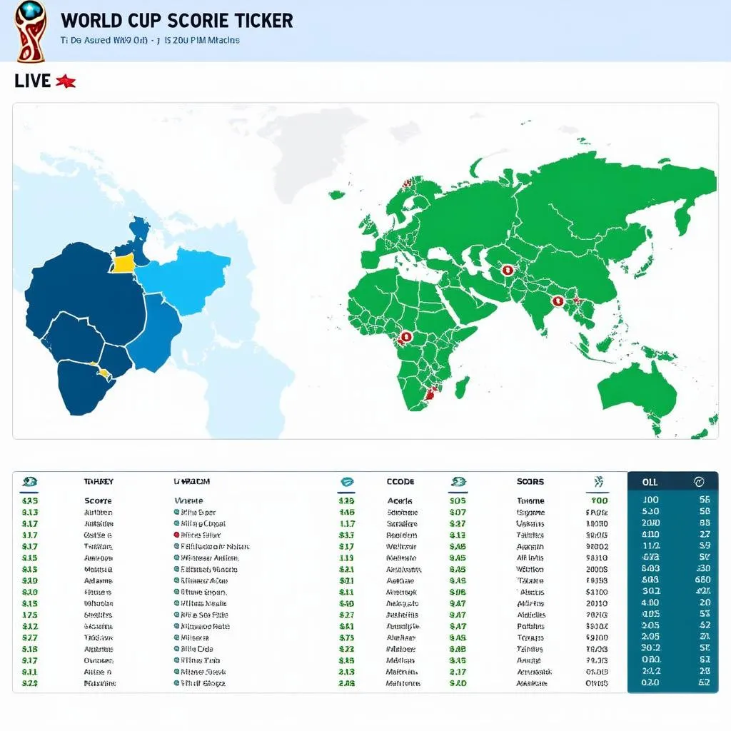 Tỷ lệ cá cược World Cup hiện tại