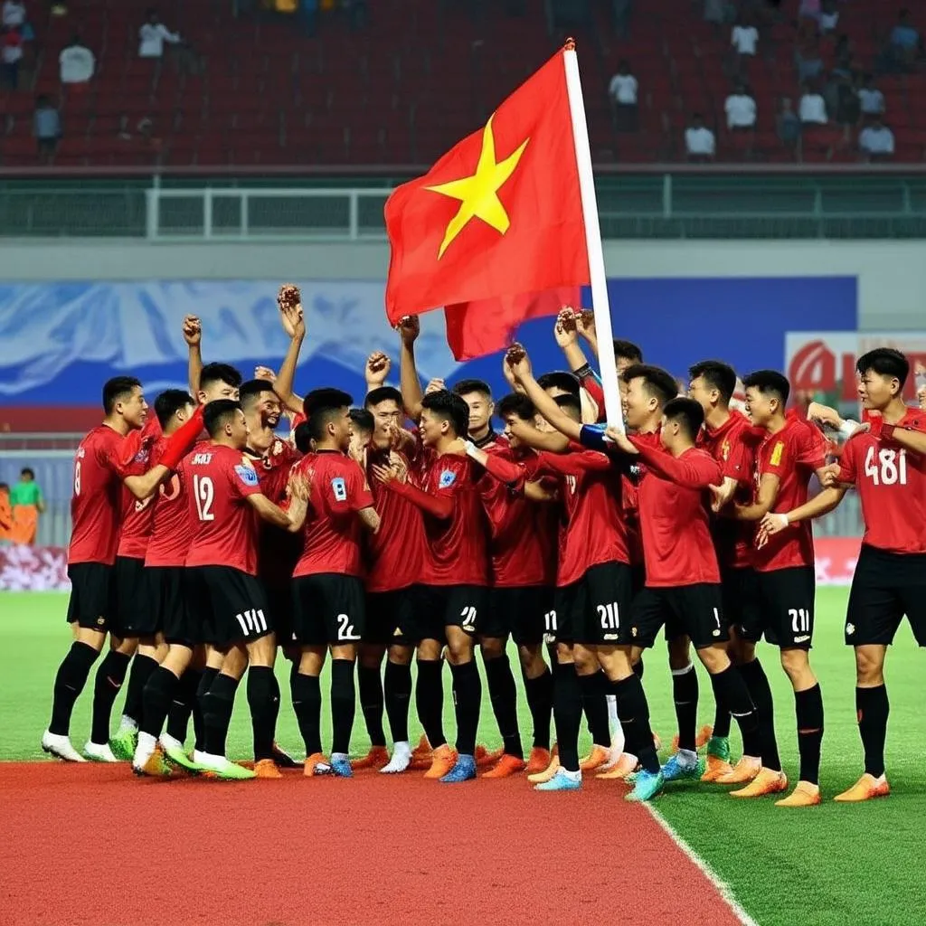 u23 vietnam do the national flag