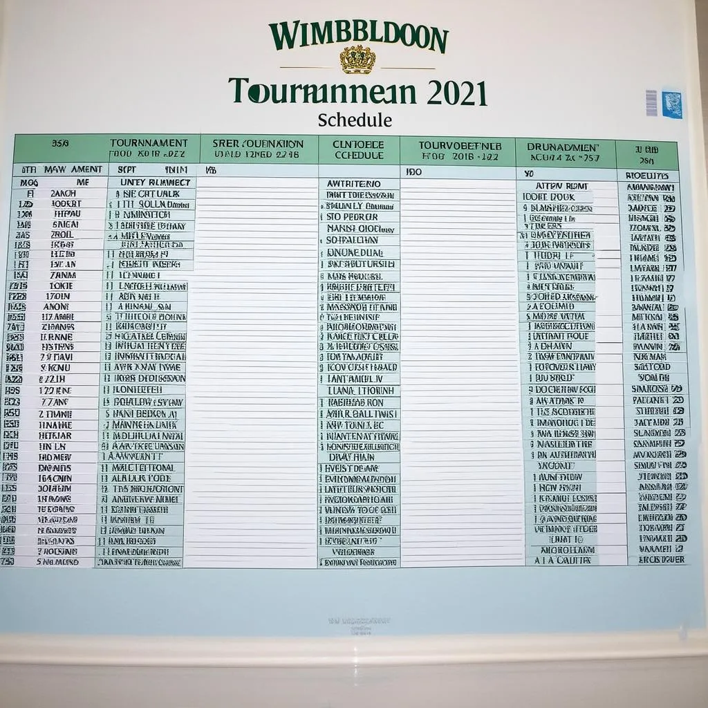 Wimbledon 2021 - Lịch thi đấu