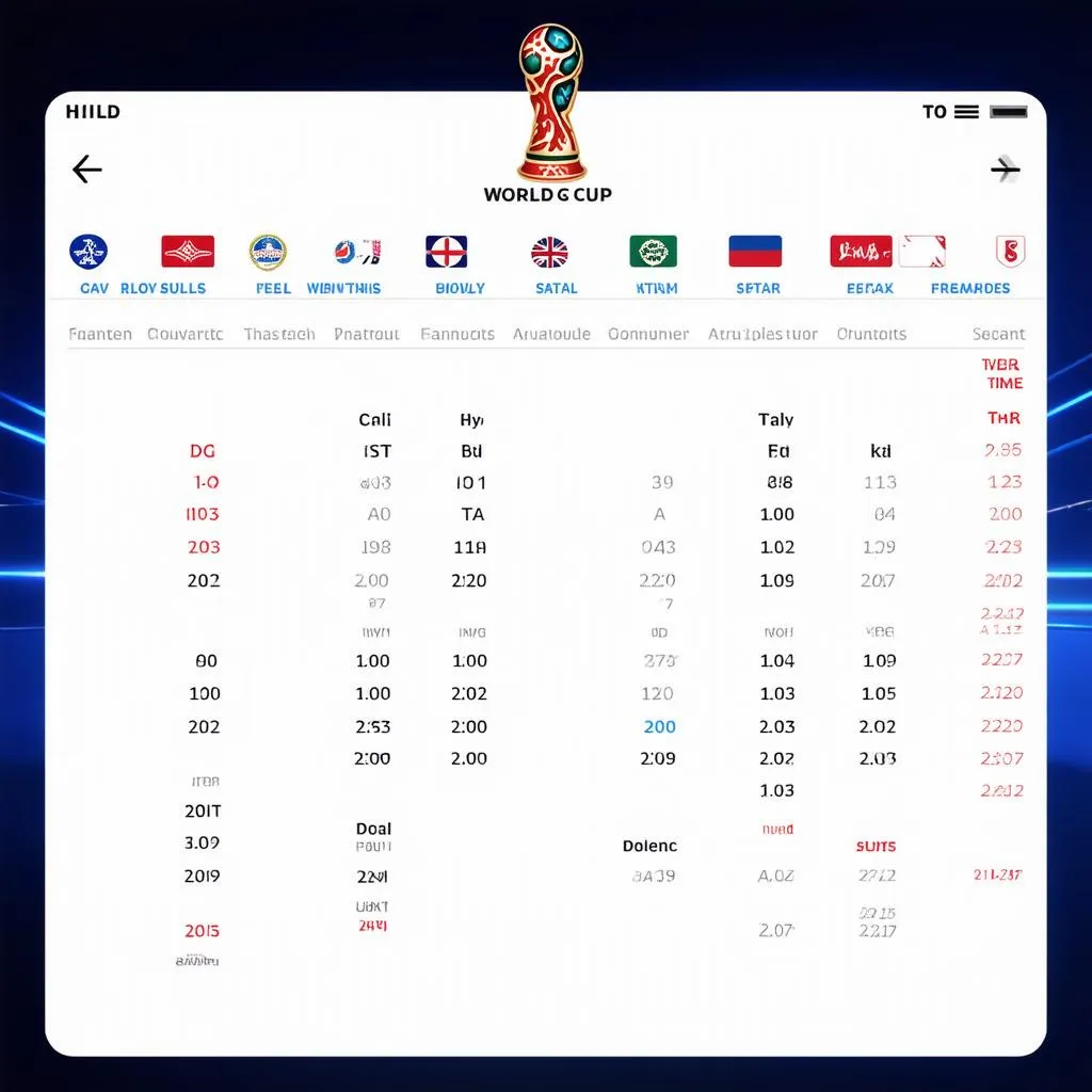 Lịch thi đấu world cup ngày mai