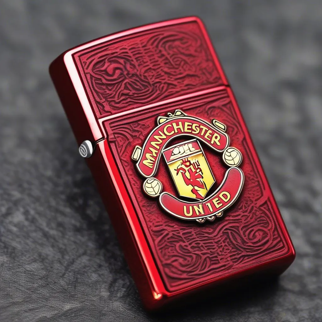 Zippo khắc logo Manchester United, món quà ý nghĩa dành cho fan Quỷ Đỏ