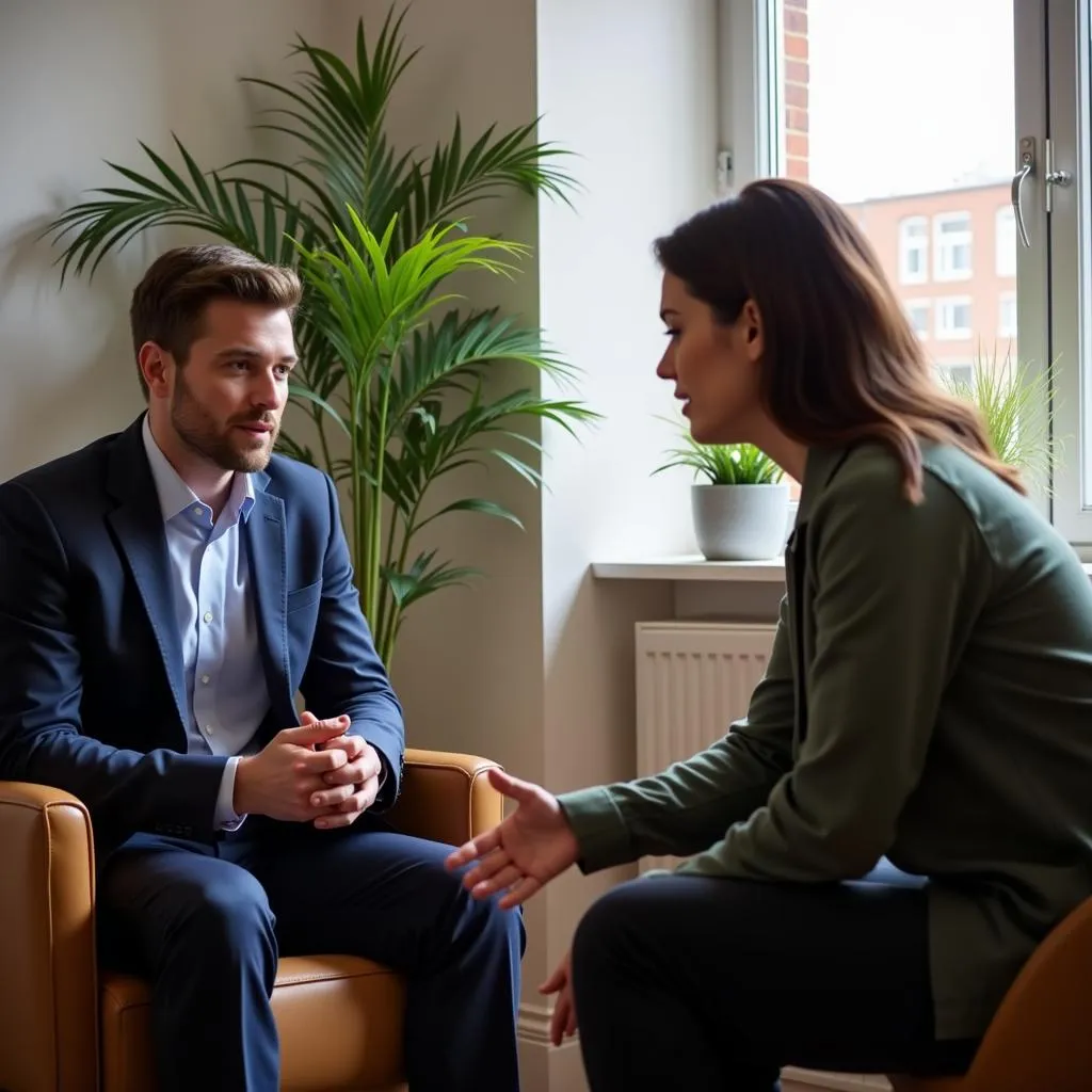 Active Listening in a Therapy Session in Manchester