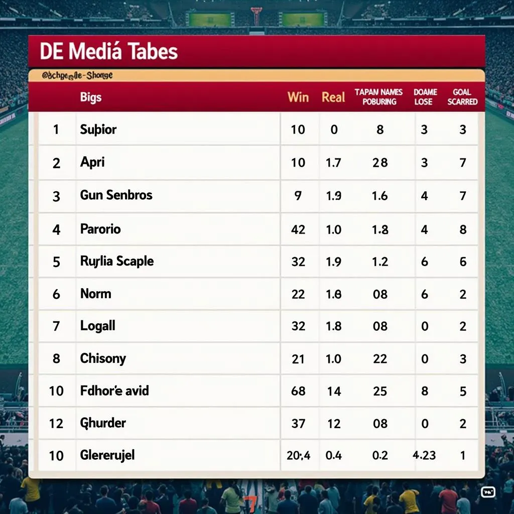 Bảng xếp hạng La Liga 2023-2024