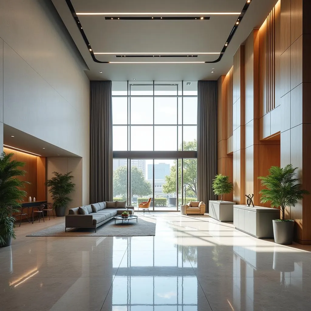 Interior view of Bright Building Manchester's lobby