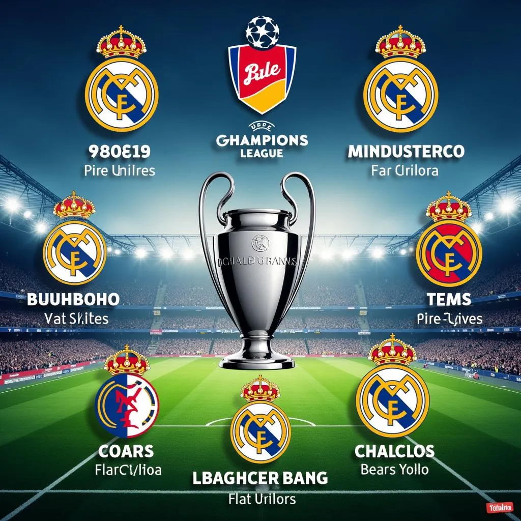 Các đội bóng hàng đầu châu Âu tranh tài tại Champions League