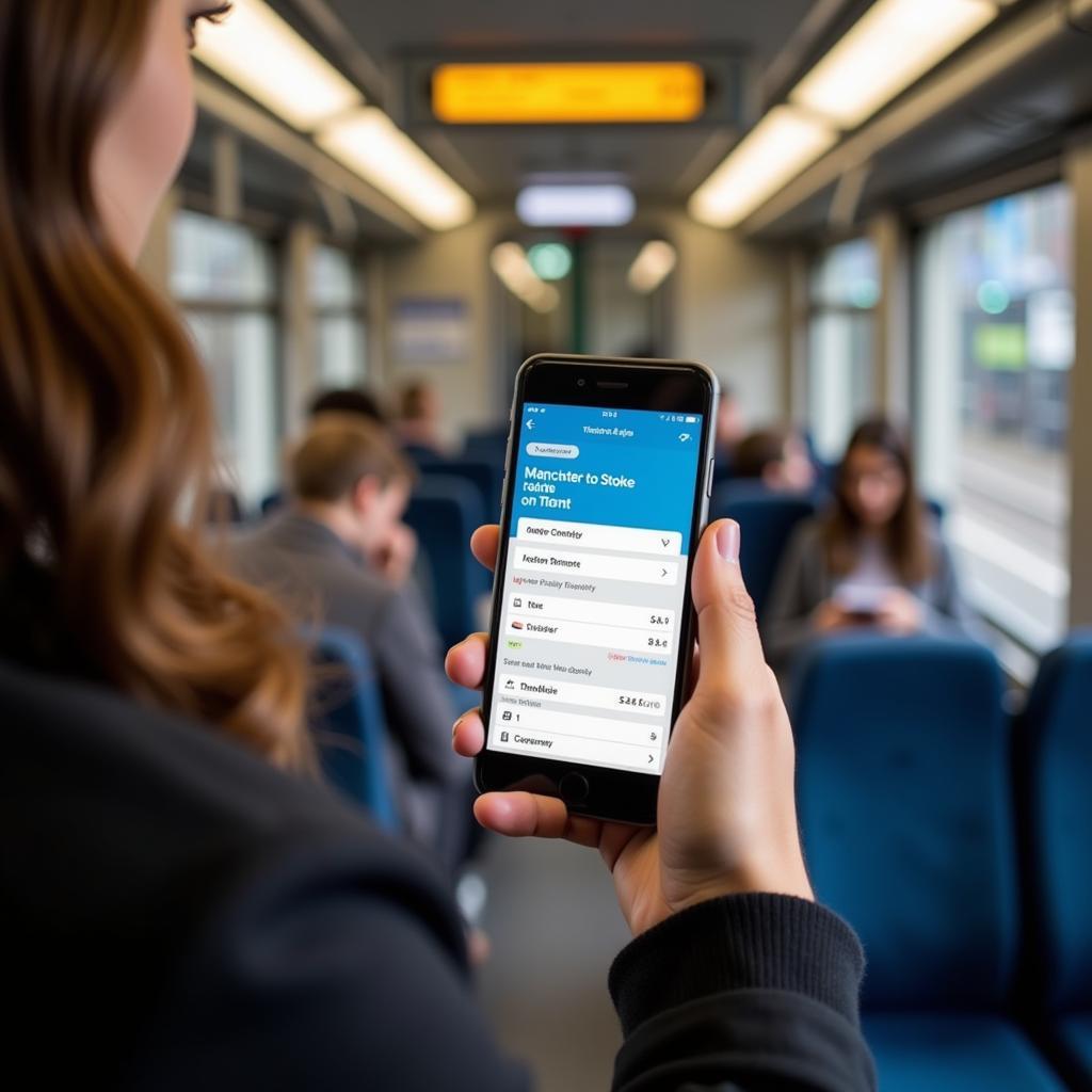 Checking Train Timetable on Mobile