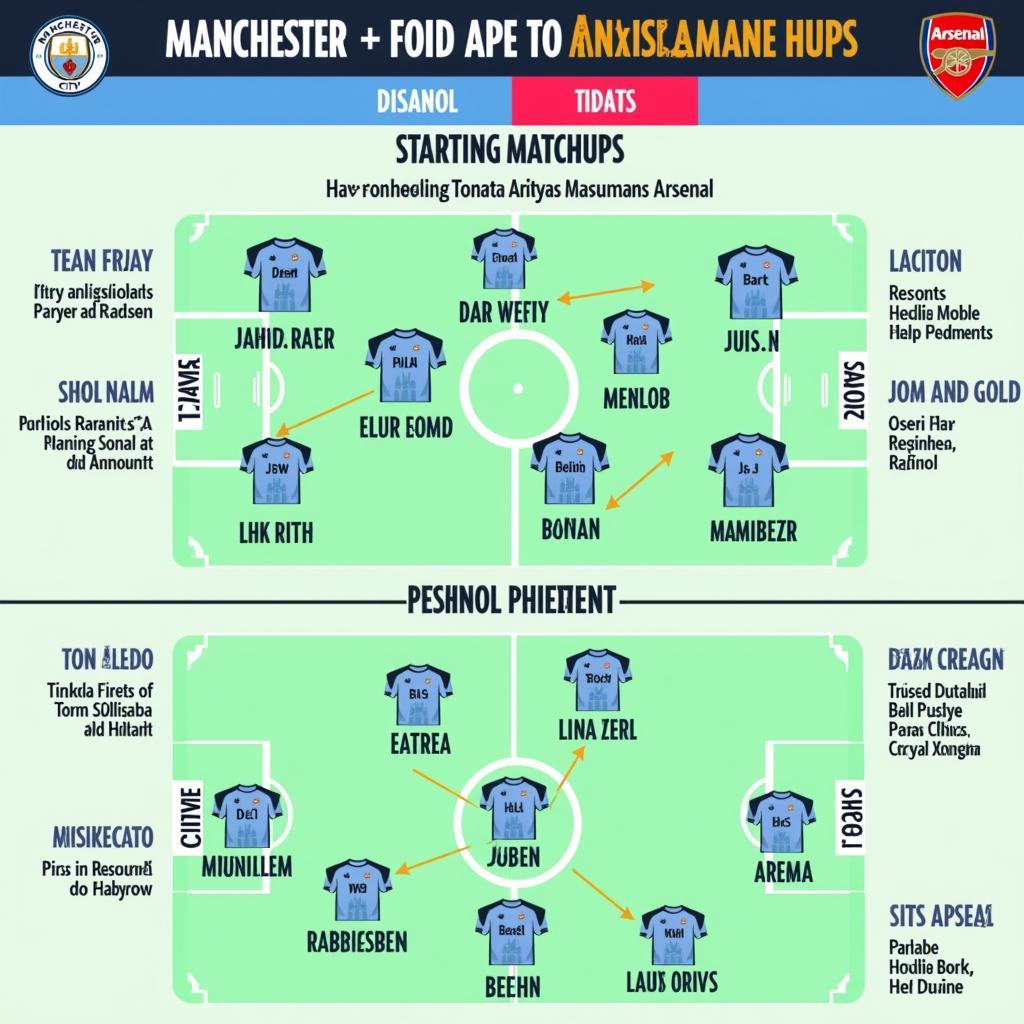 Đội hình dự kiến Man City vs Arsenal