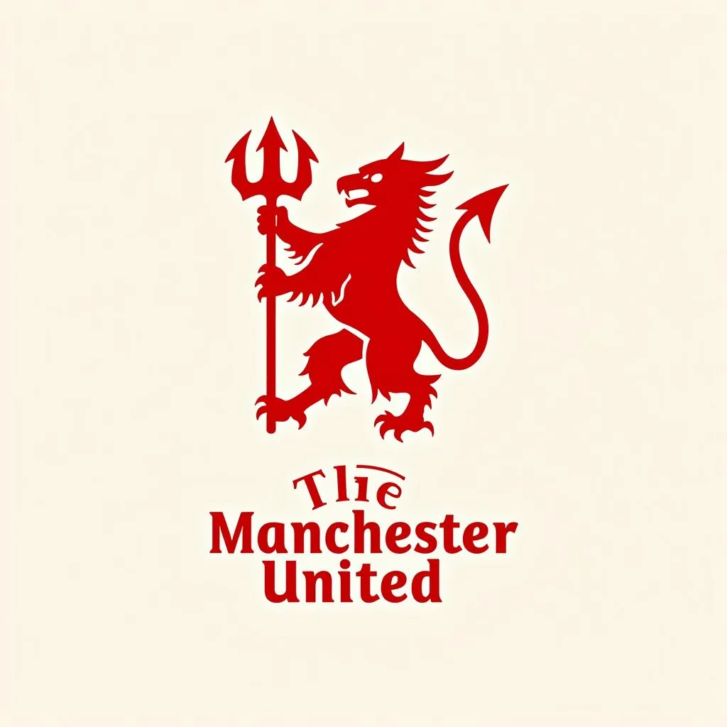 Logo Manchester United với font chữ biểu tượng