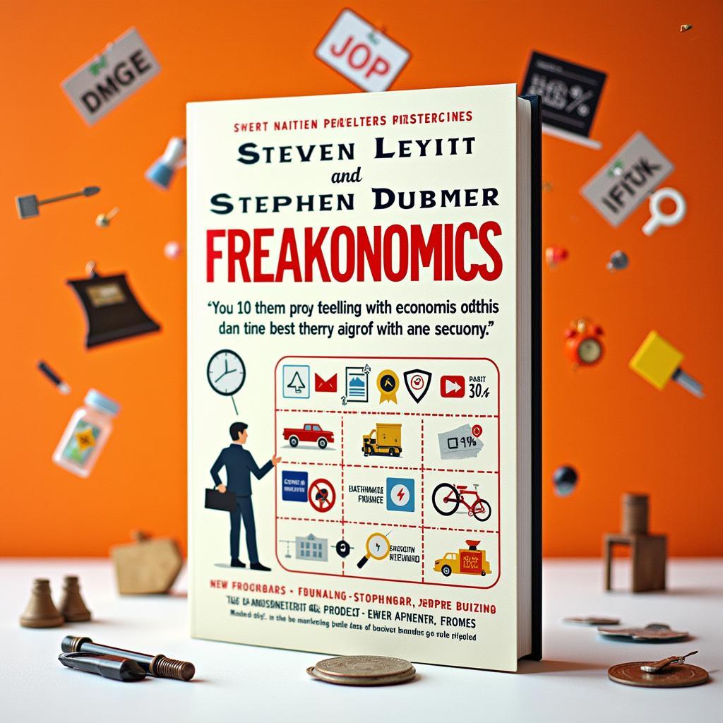 Hình ảnh minh họa cuốn sách Freakonomics của Steven Levitt & Stephen Dubner