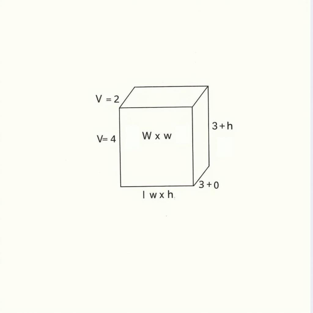 Tính thể tích hình hộp chữ nhật