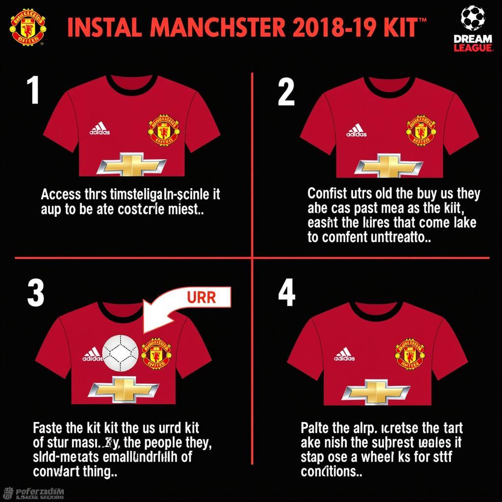 Hướng dẫn từng bước cài đặt kit Manchester United 2018/19 trong Dream League Soccer