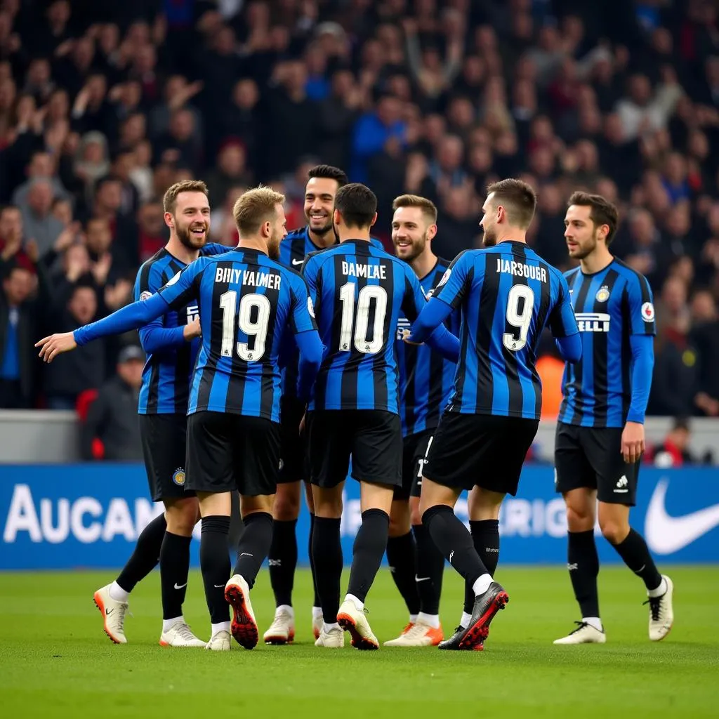 Inter Milan ăn mừng chiến thắng