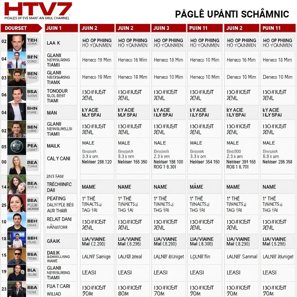 Lịch phát sóng HTV7