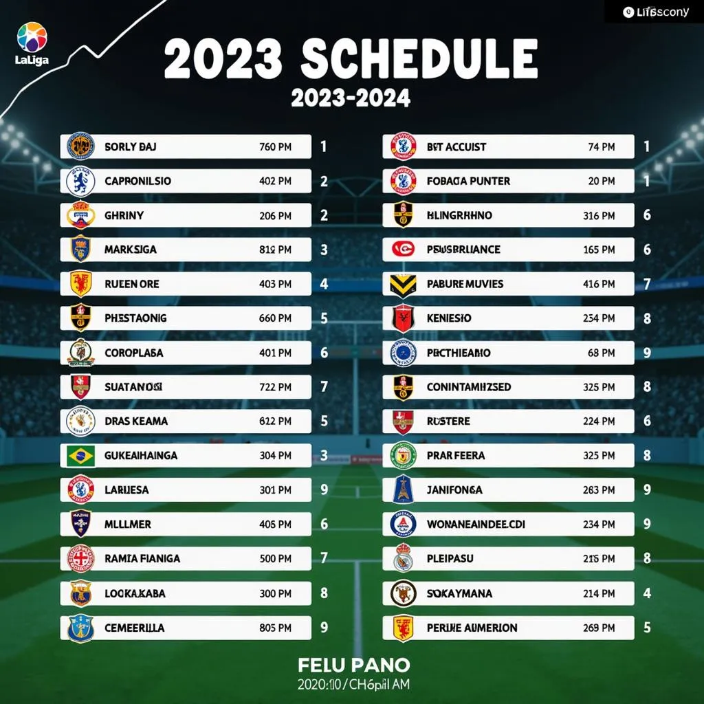 Lịch thi đấu La Liga 2023-2024