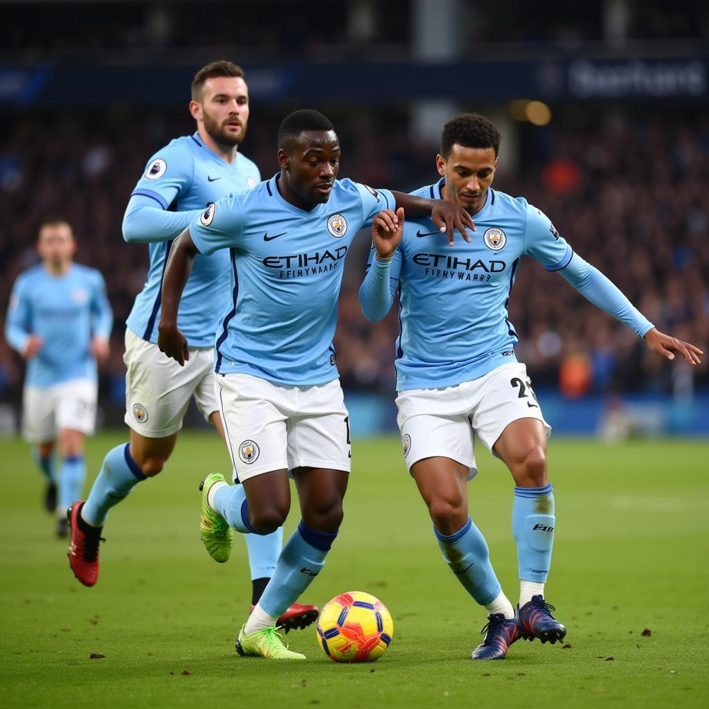 Man City Tấn Công Nguy Hiểm