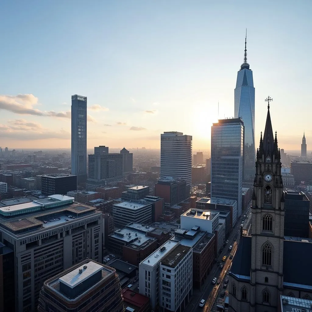 Manchester City Centre Skyline