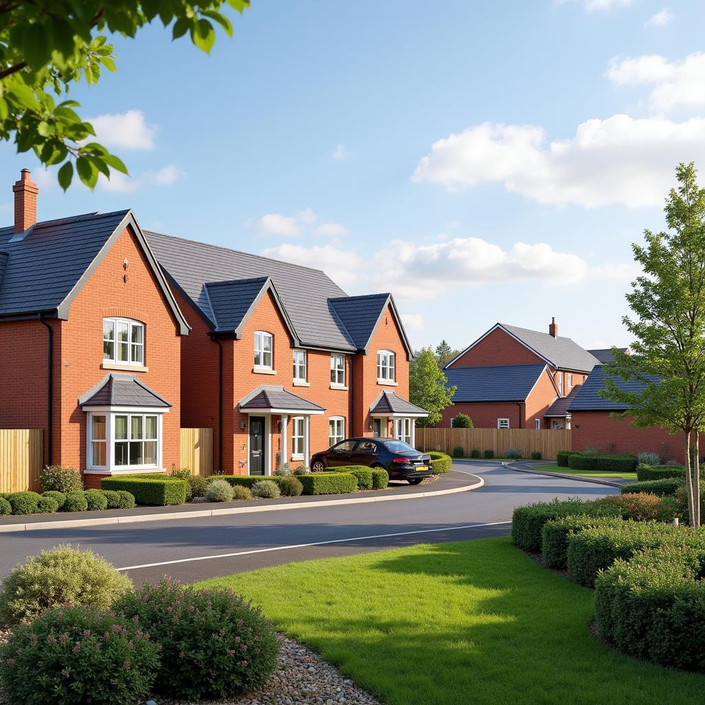 Modern family homes in the suburbs of Manchester