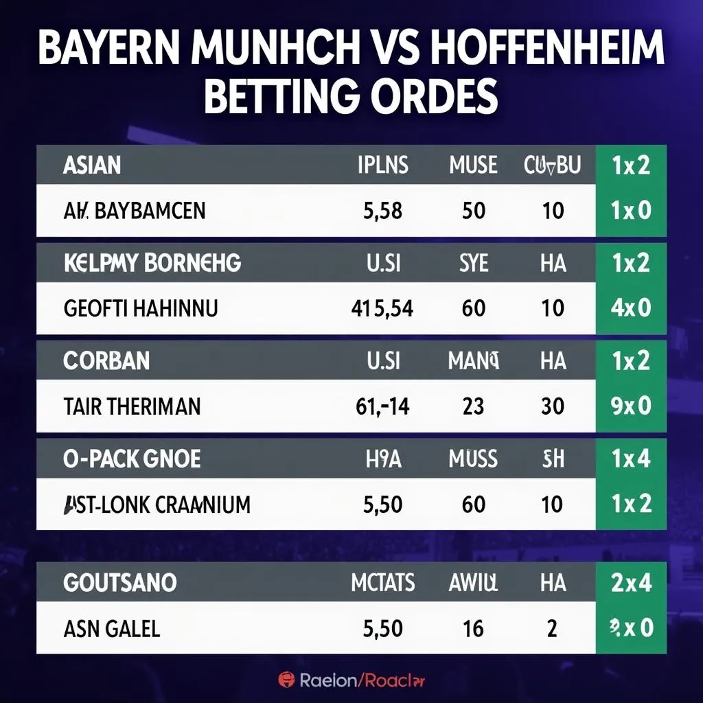 Soi kèo Bayern Munich vs Hoffenheim