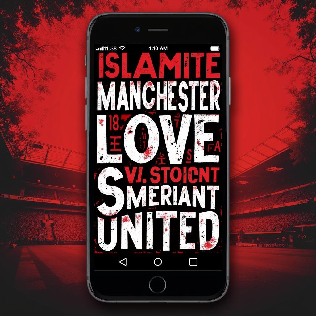 Tải ảnh fone chữ Manchester United slogan nổi tiếng