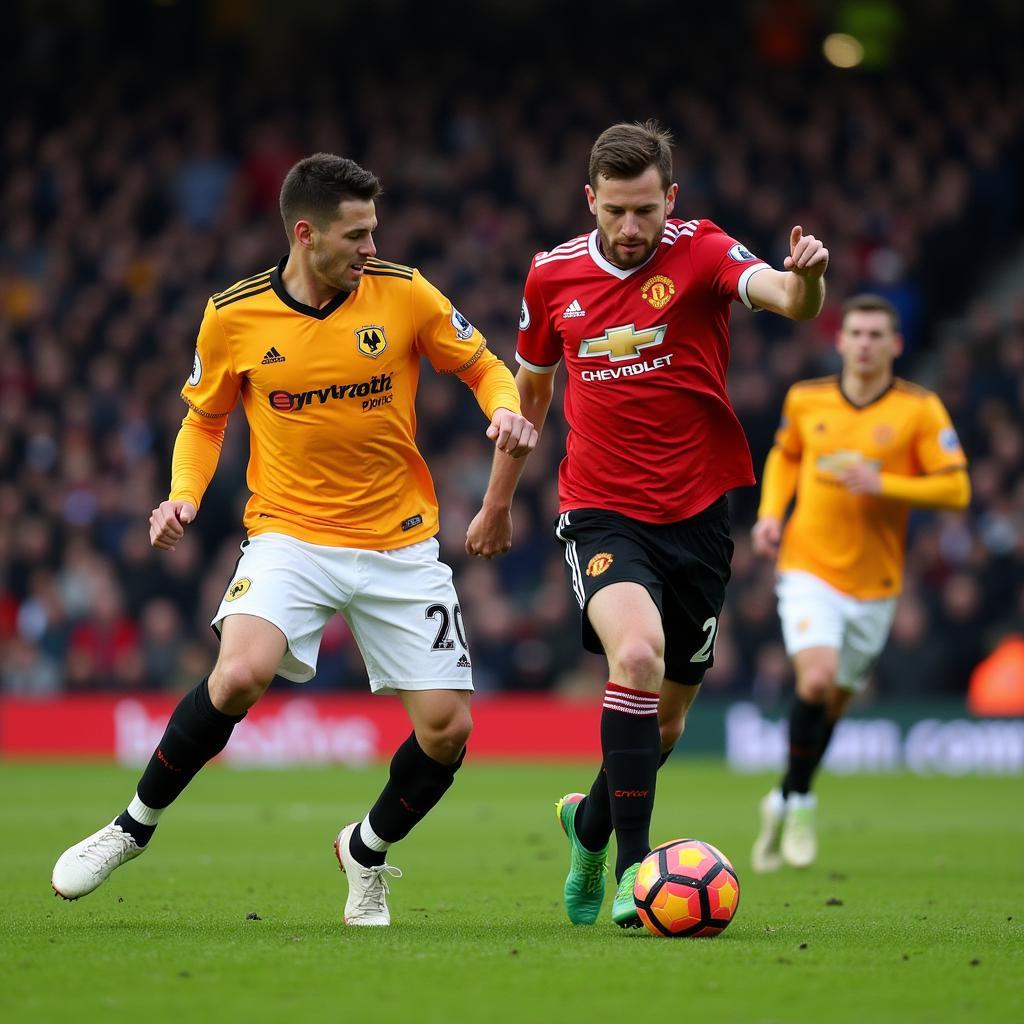 Wolverhampton tấn công, Man Utd phòng ngự