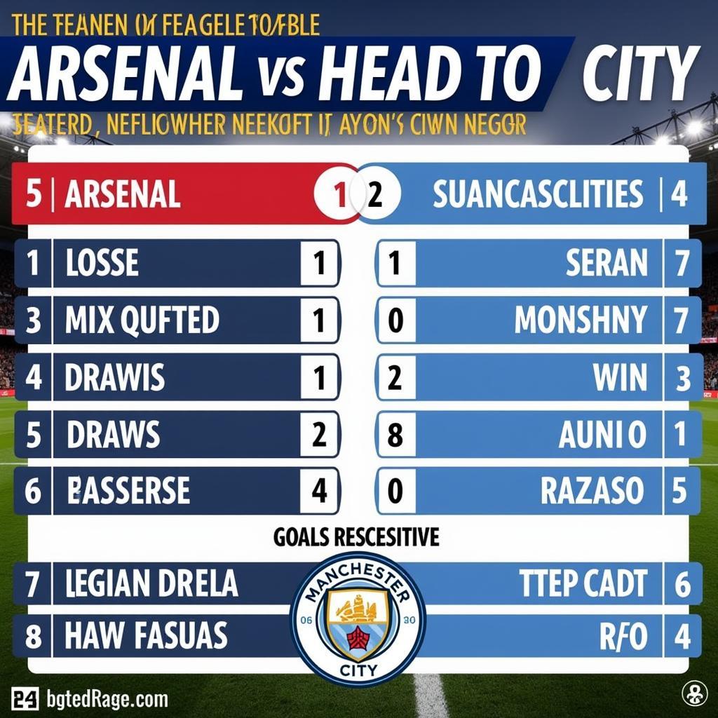 Arsenal vs Man City: Lịch sử đối đầu