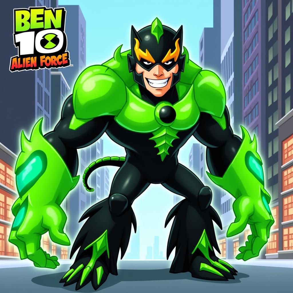 Hình ảnh Ben 10 biến hình thành alien mới trong phần 2