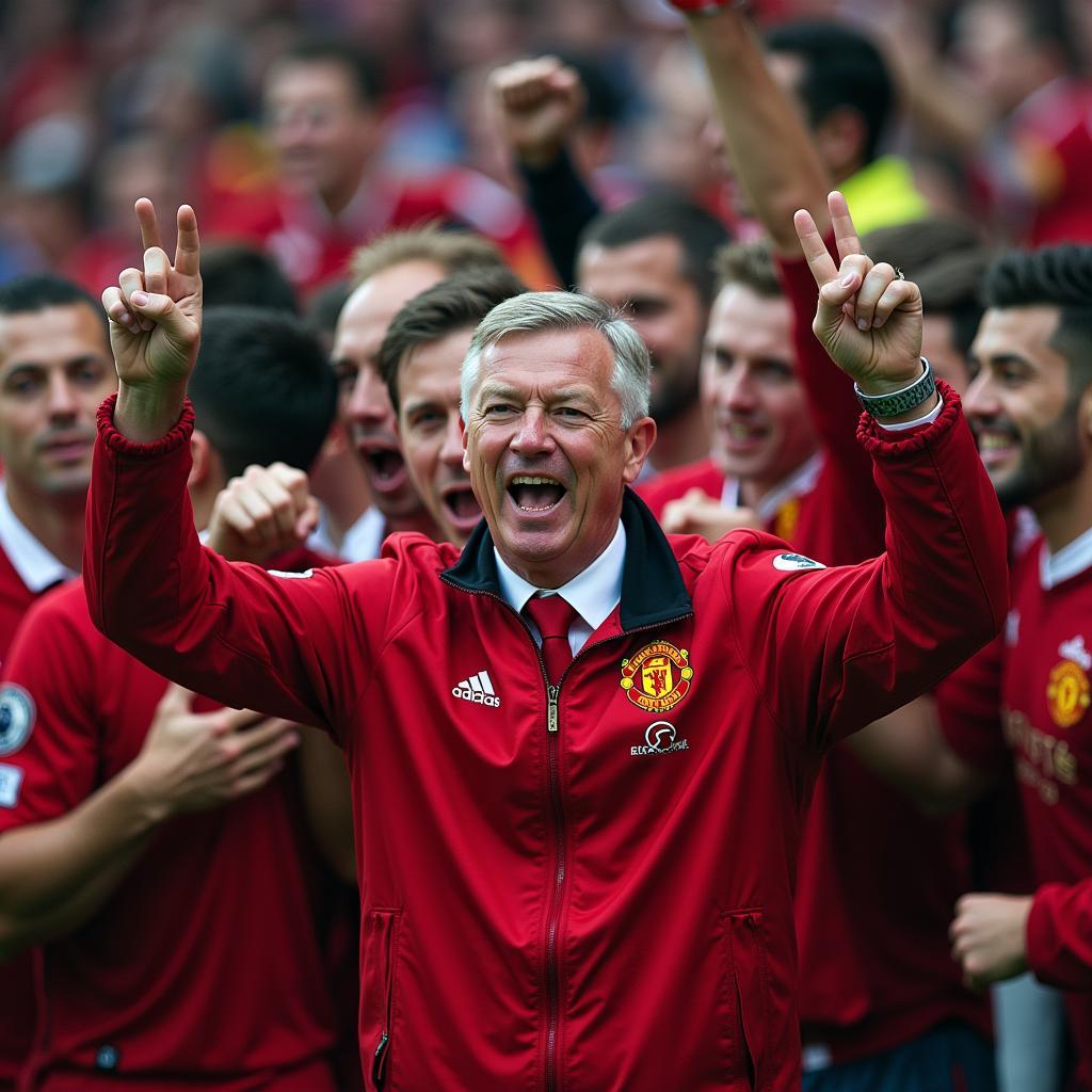 Sir Alex Ferguson dẫn dắt Manchester United