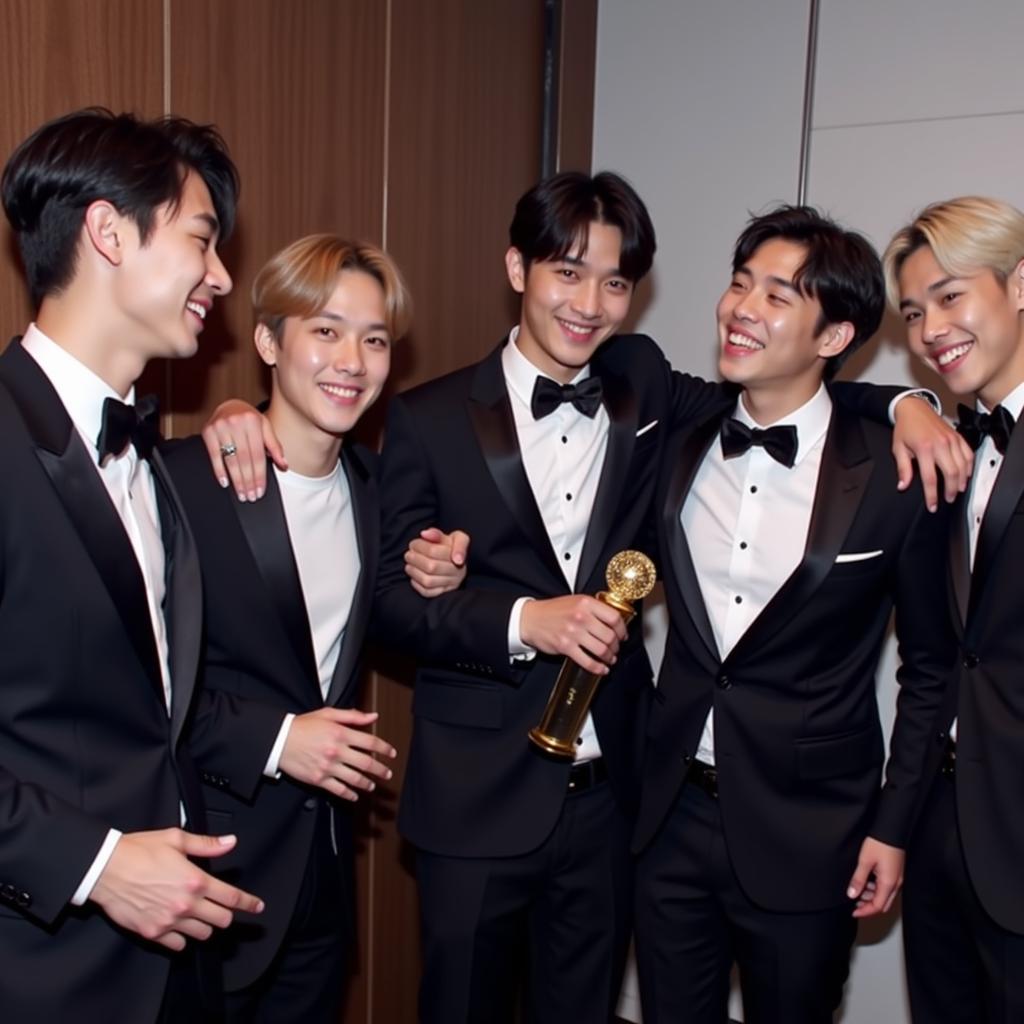 BTS kỷ niệm chiến thắng tại MAMA 2019