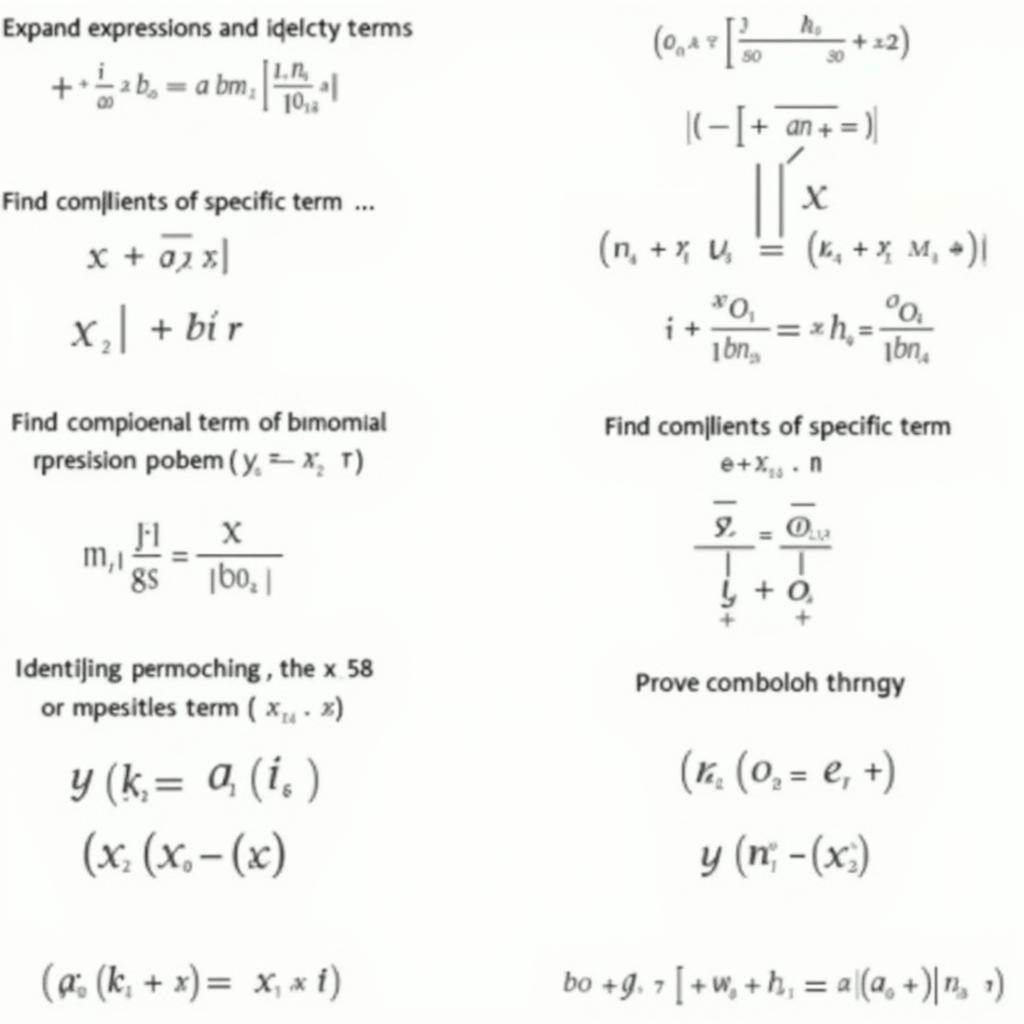 Các dạng bài tập nhị thức Newton thường gặp