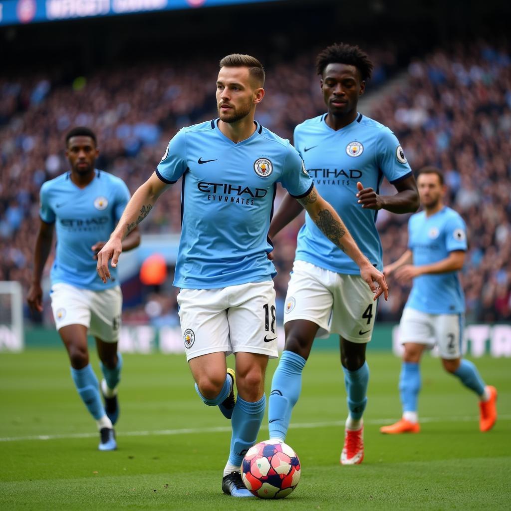 Cầu thủ Manchester City mặc áo 2019