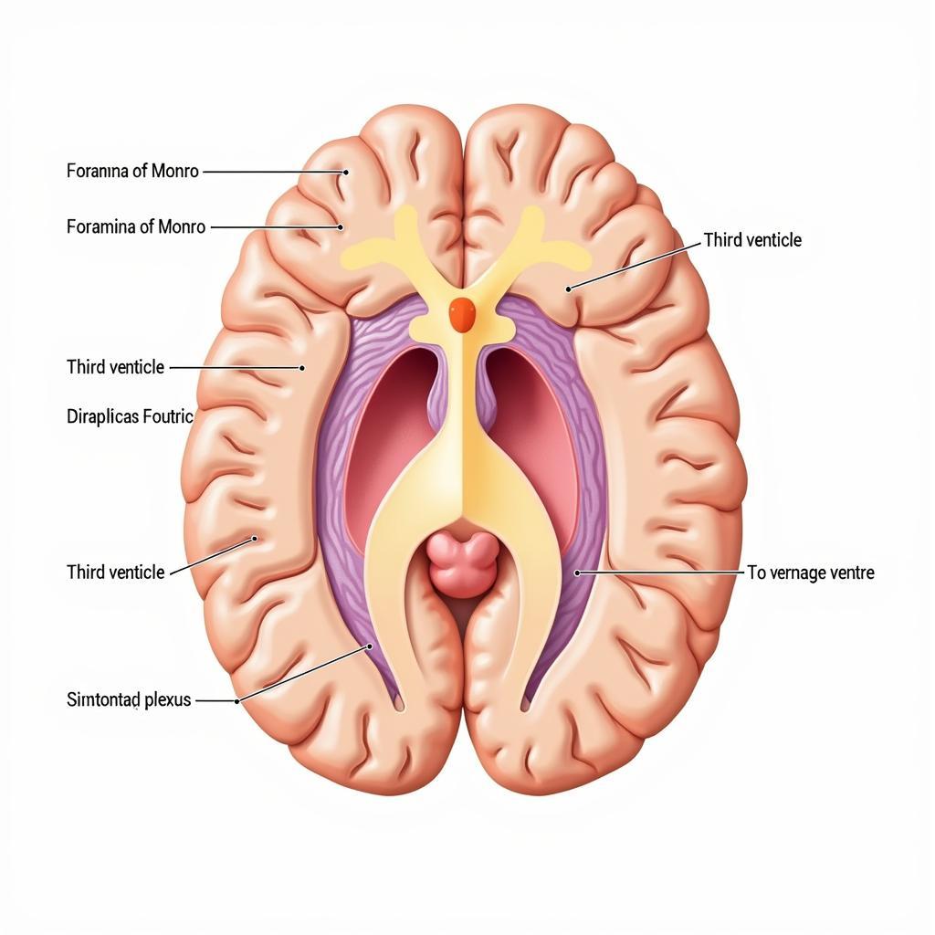 Cấu trúc giải phẫu não thất: hình ảnh minh họa