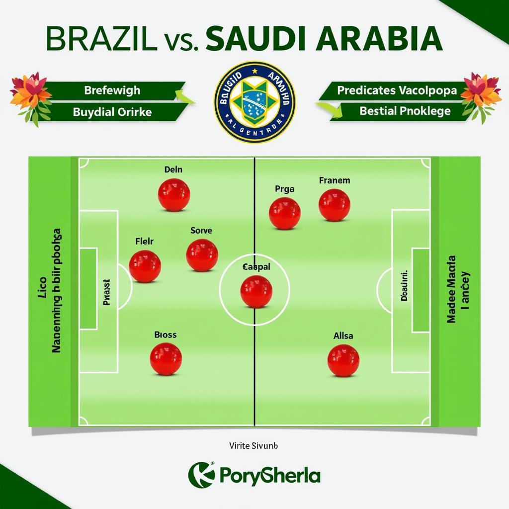 Chiến thuật dự kiến của Brazil và Ả Rập