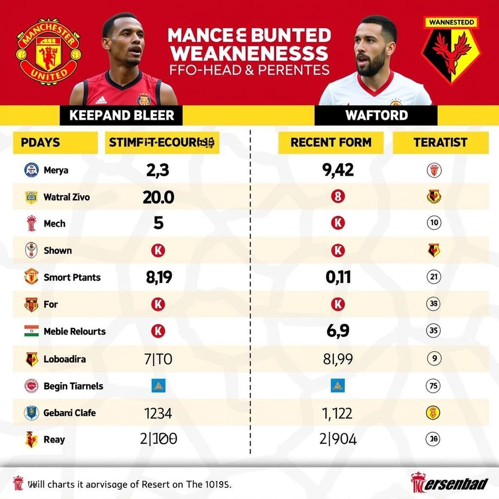 Đánh giá sức mạnh Manchester United vs Watford