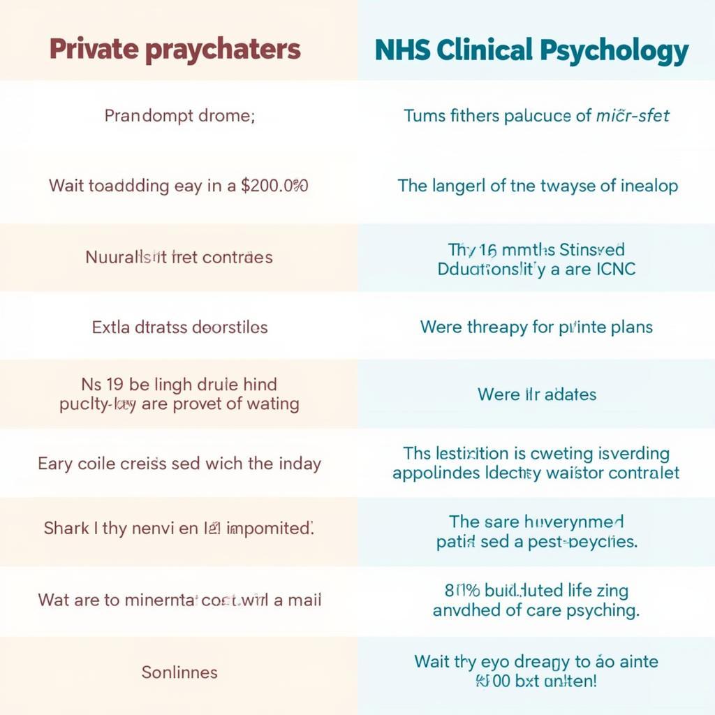 Private vs. NHS Clinical Psychology Services