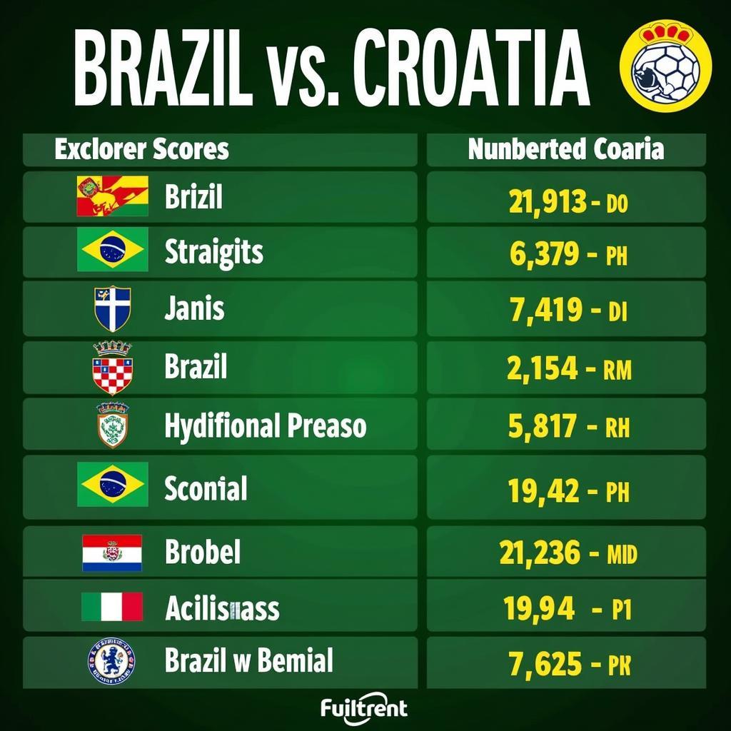 Dự đoán tỷ số Brazil vs Croatia