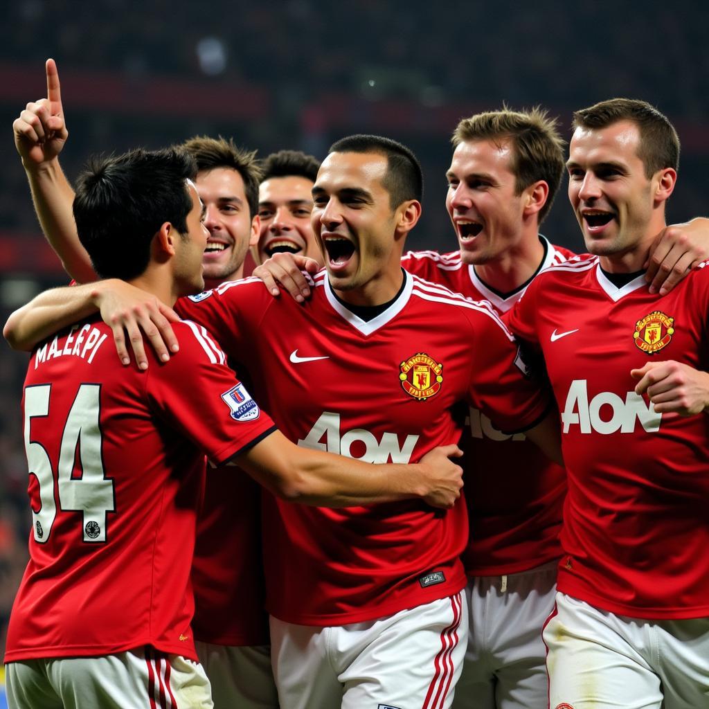 Federico Macheda Manchester United title celebrations