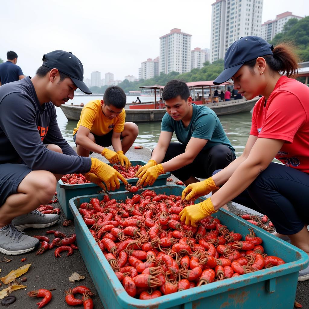 Giải cứu tôm hùm TPHCM: Cộng đồng chung tay ủng hộ ngư dân.