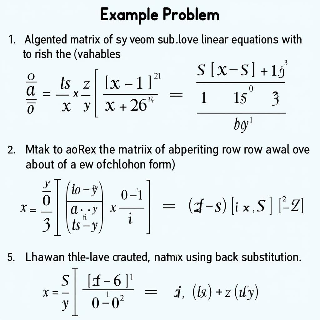 Giải hệ phương trình bằng phương pháp Gauss - Ví dụ