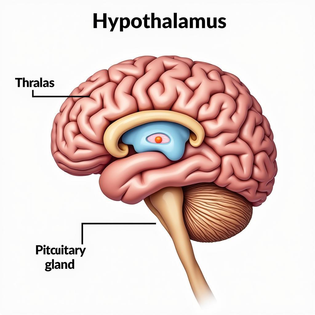 Hình ảnh giải phẫu vùng dưới đồi