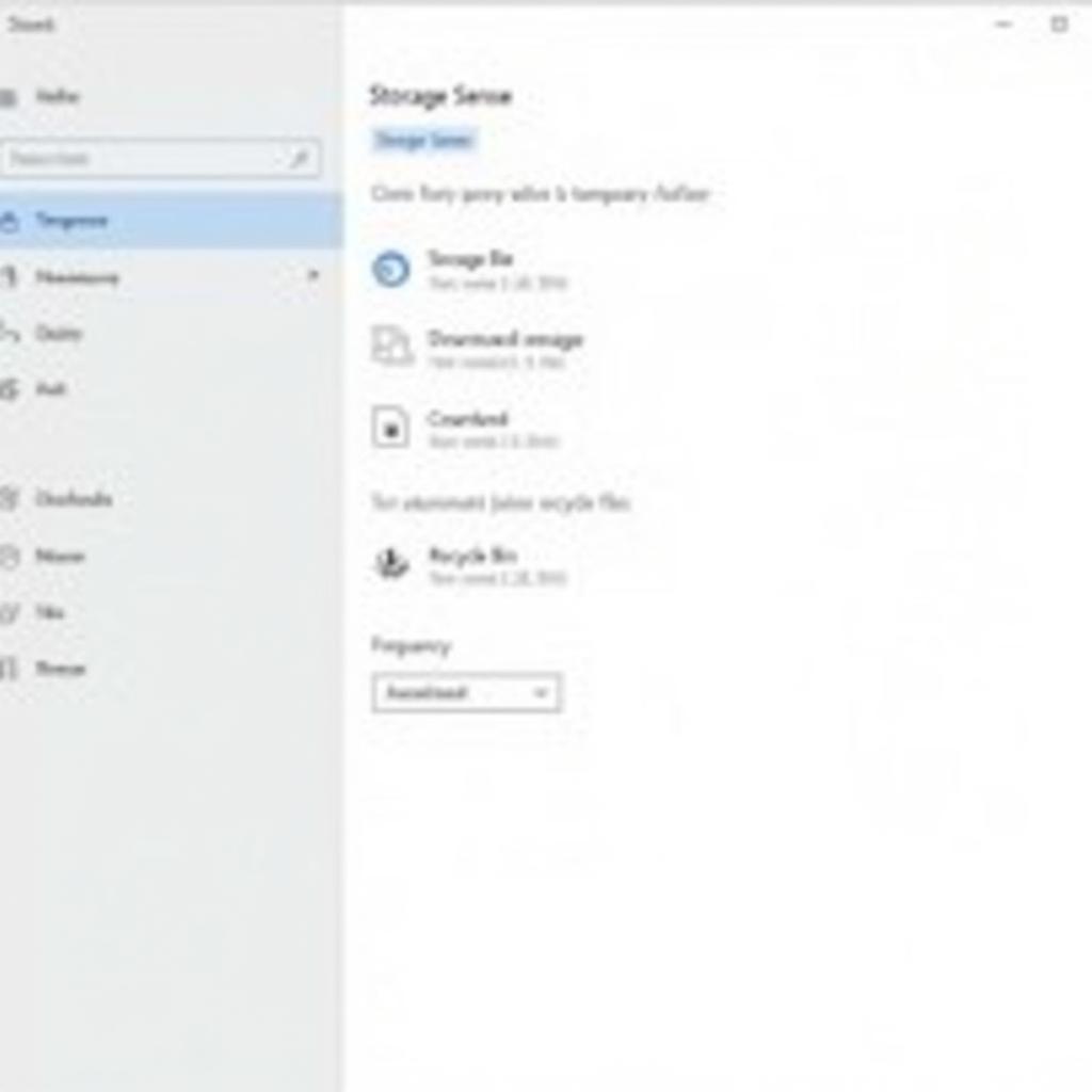 Storage Sense Settings in Windows 10