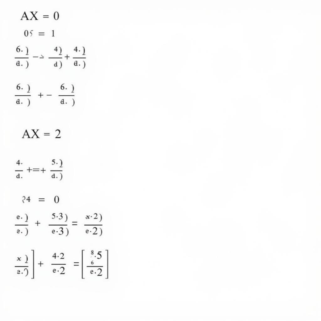 Minh họa phương pháp Gauss-Jordan để giải phương trình ma trận AX = 0