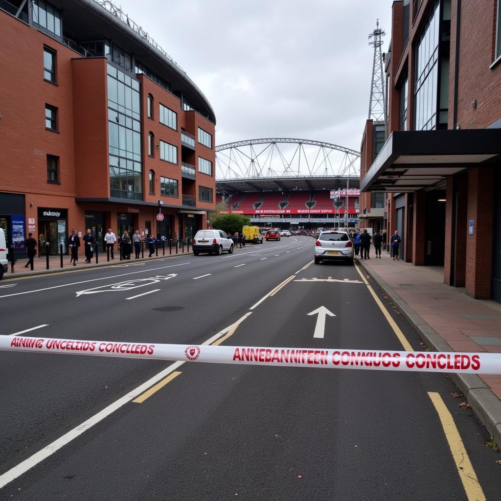 Gói hàng bị bỏ rơi tại sân Old Trafford