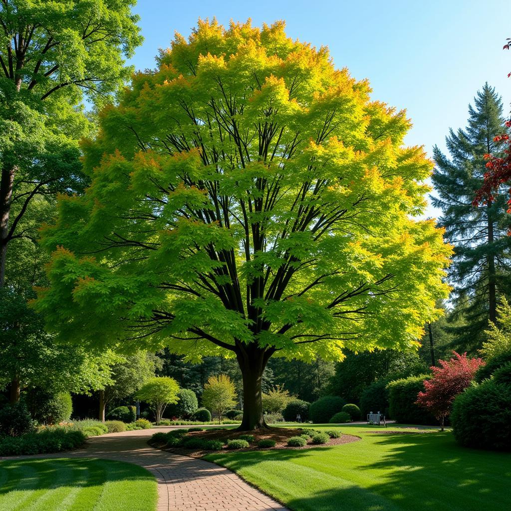 Healthy Trees in a Manchester Garden