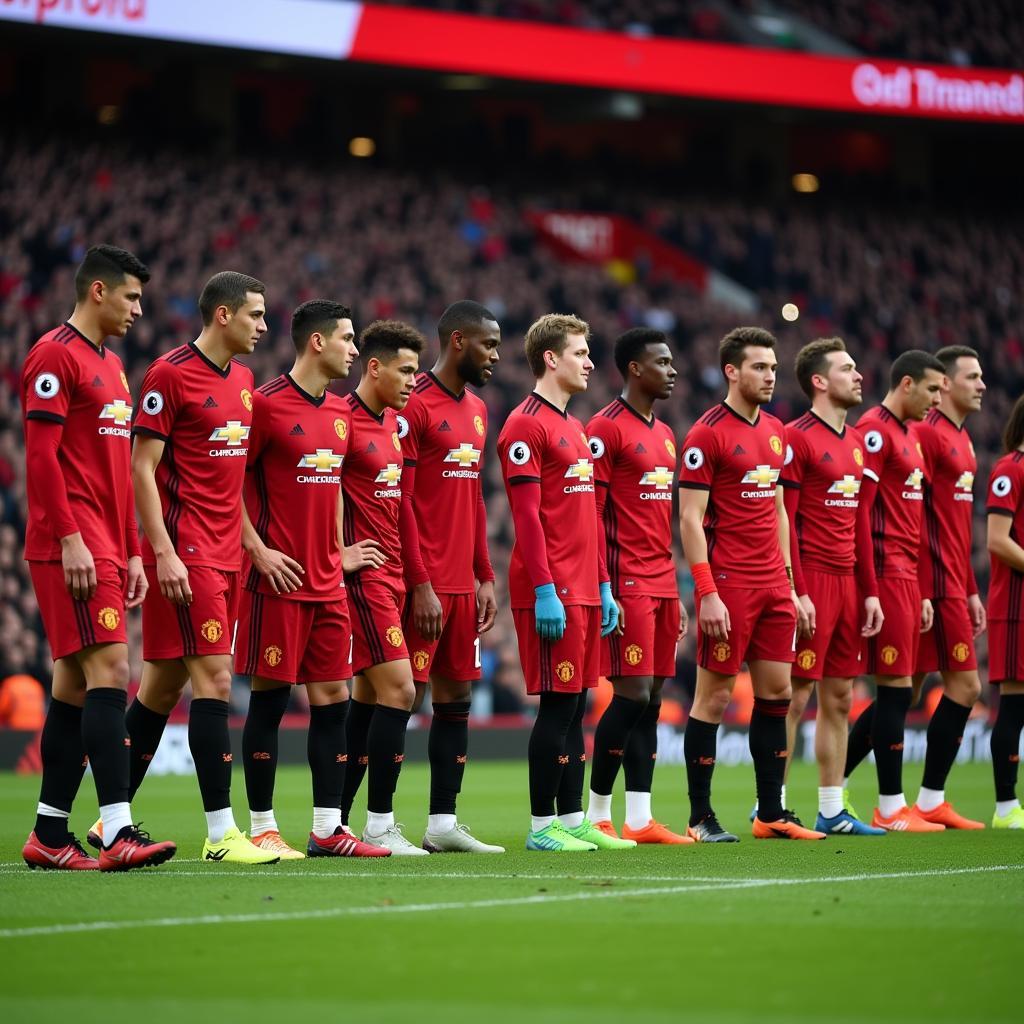 Hình nền Manchester United 2018 đội hình ra sân